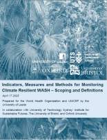cover with report title and forest background in blue